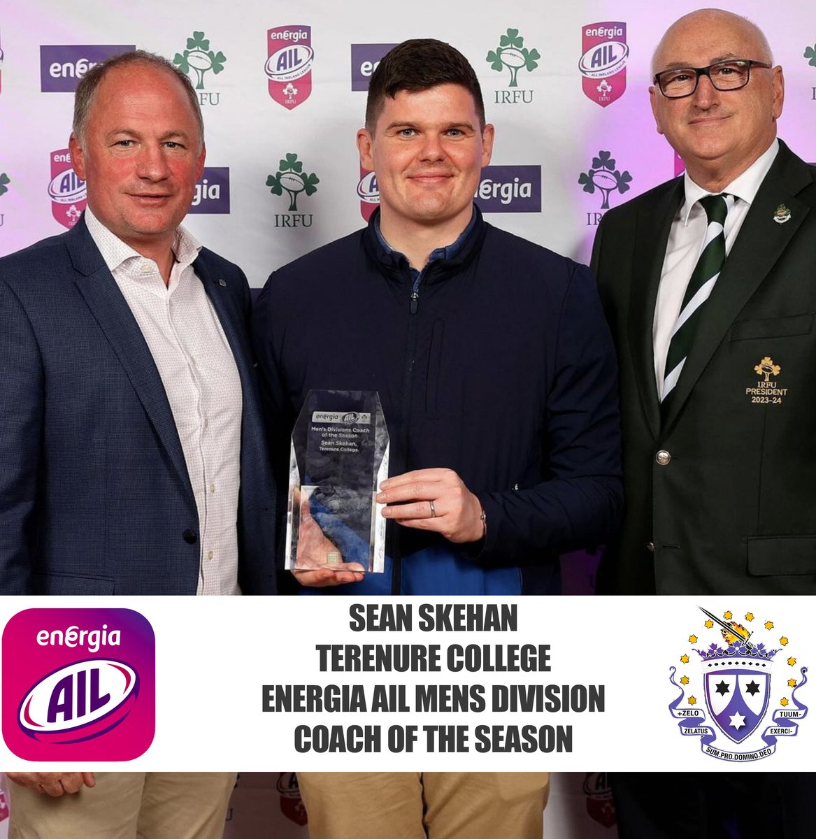 Well done to our own Sean Skehan on winning 'Coach of the Season' at the 2024 #EnergiaAIL  Awards this evening.
Richly deserved and huge congratulations.

(L-R David Humphries, Sean Skehan, Greg Barrett)