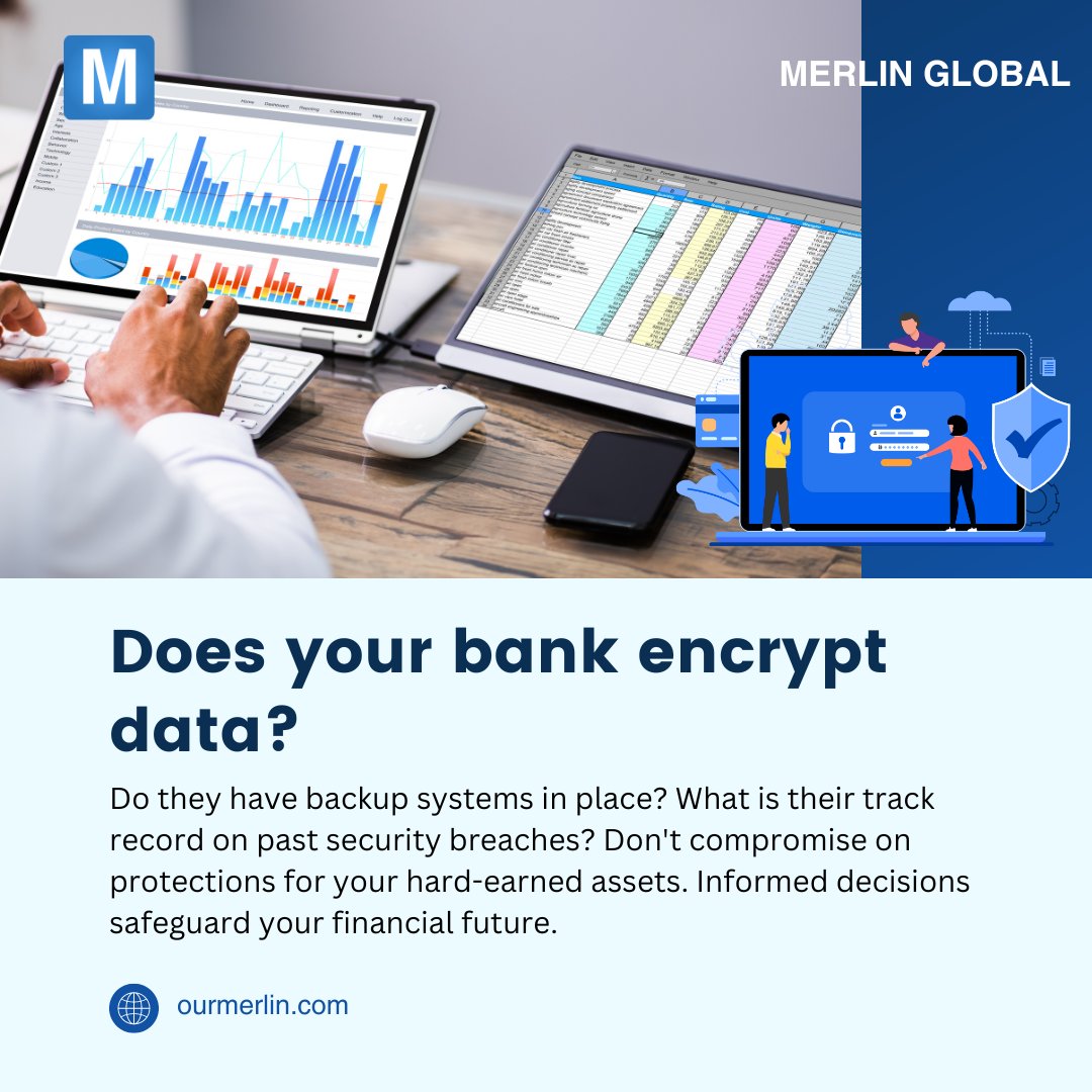OurMerlinGlobal's tweet image. Don&apos;t take chances with your hard-earned money. Make informed choices by probing your bank on their digital security strengths, backup plans and past protection record. #Finance2024 #PersonalizationRevolution #FutureFinance #CustomerExperience