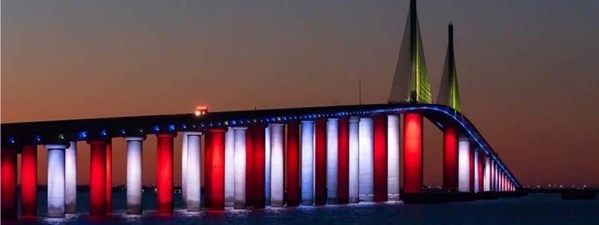 As Floridians prepare for Freedom Summer, Florida's bridges will follow suit, illuminating in red, white, and blue from Memorial Day through Labor Day! Thanks to the leadership of @GovRonDeSantis, Florida continues to be the freest state in the nation.