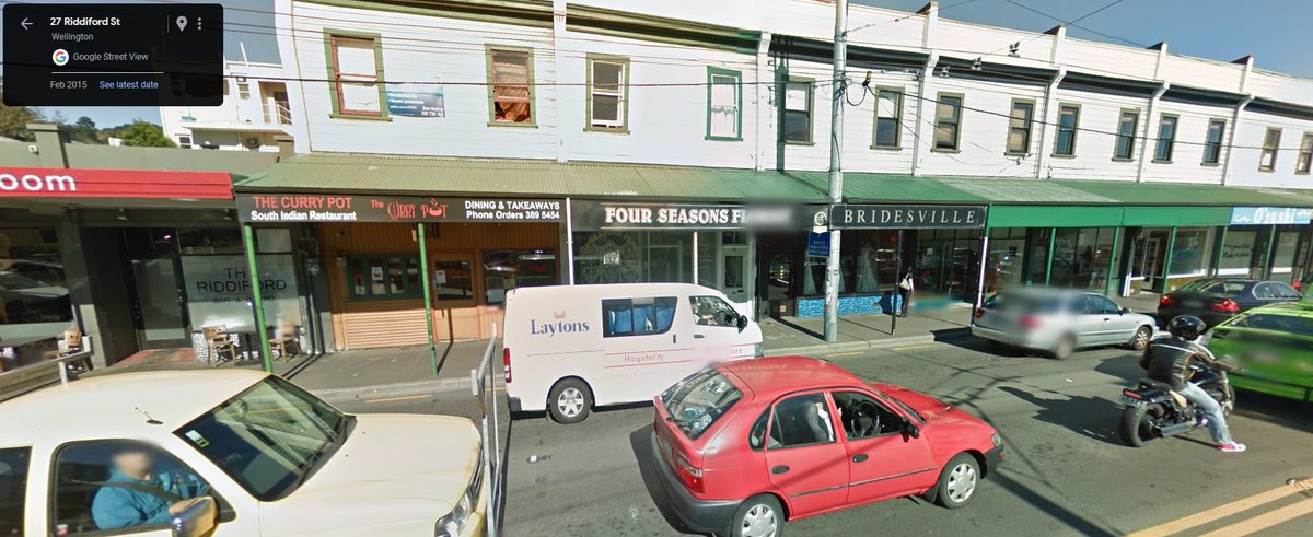 What parking was the Four Seasons Florists owner losing to the cycle way? As far as I could tell, you couldn't park in front of the shop anyway - it's dashed yellow lines along the entire stretch of road Photo from 2015