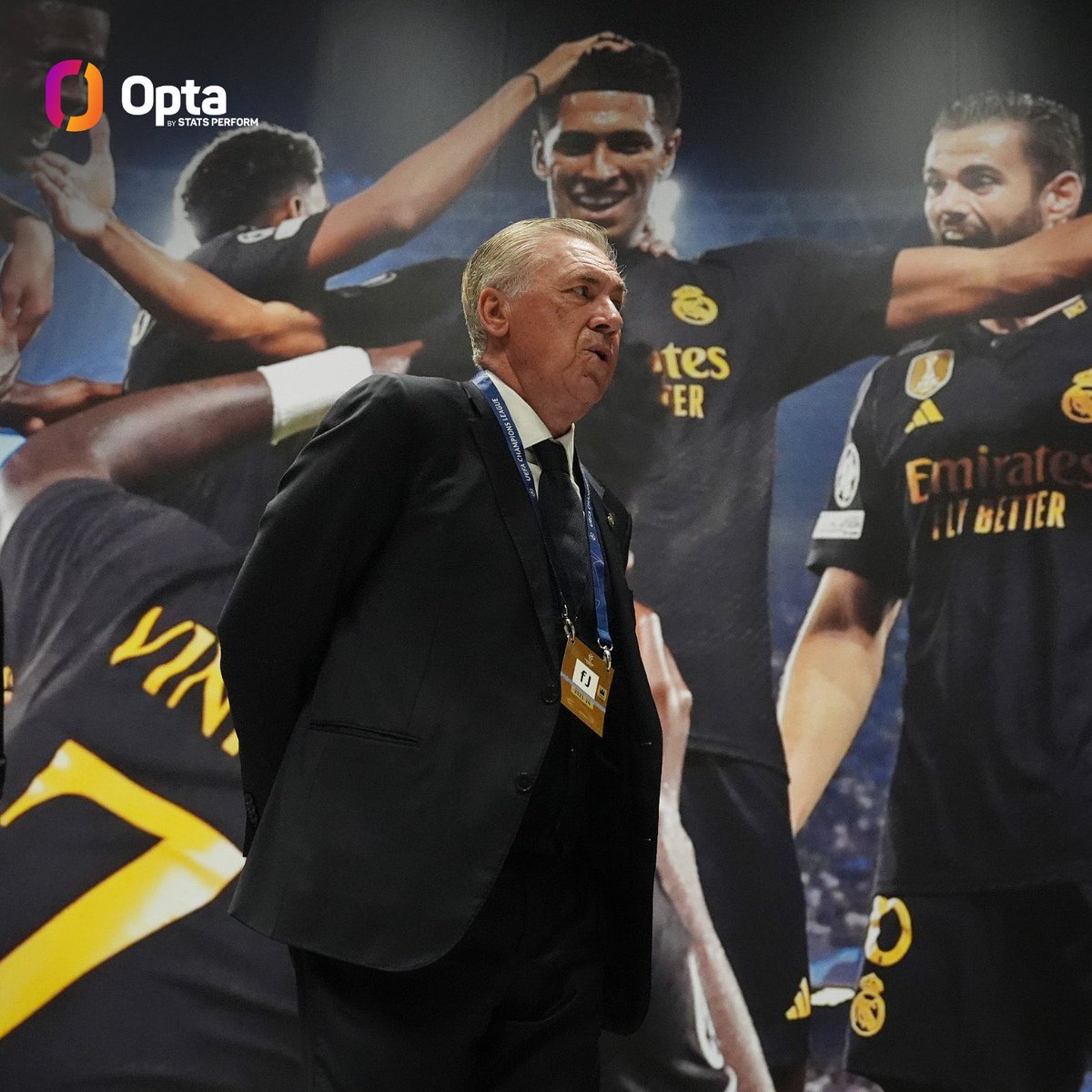 6 - Şampiyonlar Ligi tarihinde en fazla finale yükselen teknik direktör, altıncı kez bunu başaran Carlo Ancelotti. 2024 - Real Madrid ? 2022 - Real Madrid 🏆 2014 - Real Madrid 🏆 2007 - Milan 🏆 2005 - Milan ❌ 2003 - Milan 🏆 Karizma.