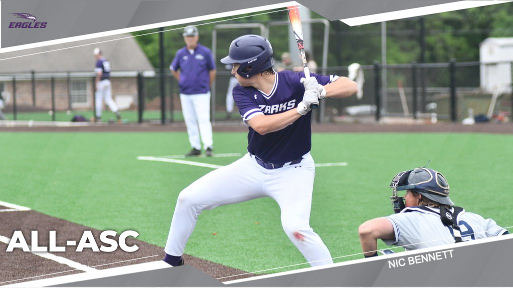 Congratulations to Nic Bennett - All-ASC Third Team! Nic was one of the top hitters in the ASC finishing fourth in batting (.411). He posted ASC top-10 finishes in slugging (.651), OPS (1.131) and hits (53). Bennett also had 9 doubles, 6 home runs and 2 triples.