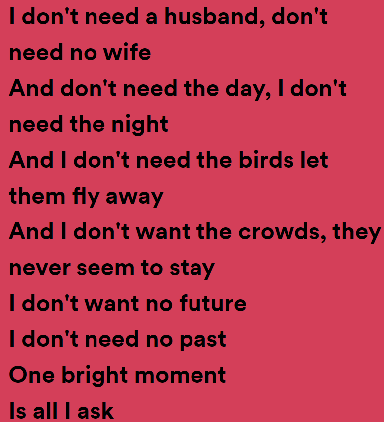 sckberry's tweet photo. Florence Welch was so REAL when she wrote these lyrics. https://t.co/SqTZQm6uVX