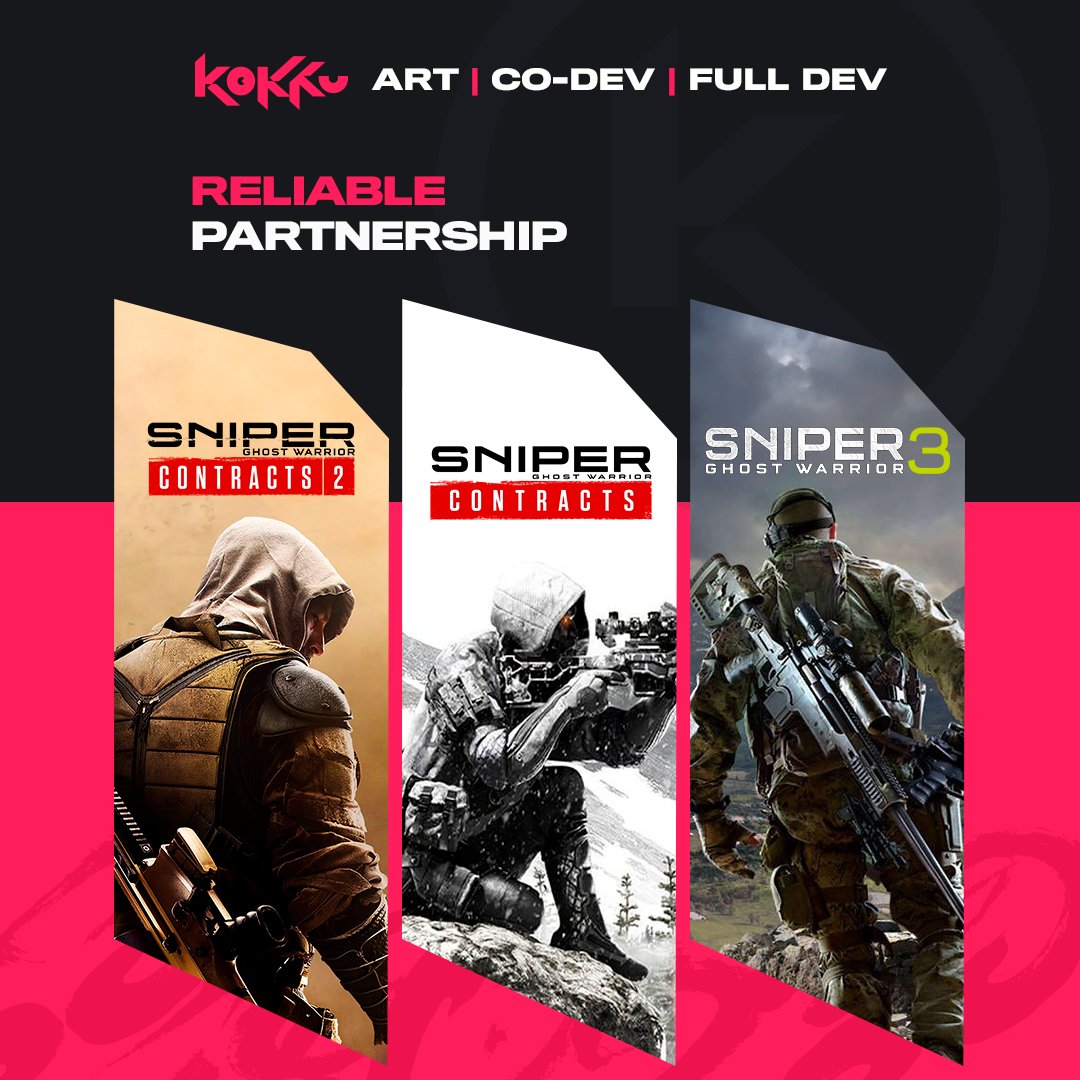 Kokku excels in external development, collaborating seamlessly with industry leaders like CI Games on projects such as Sniper Ghost Warrior franchise, showcasing our ability to deliver high-quality assets and exceed expectations. Talk to us: conteudo.kokku.com.br/book-a-meeting
