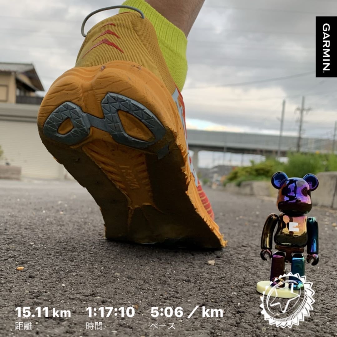 #beatyesterday #garmin #running #hokaoneone #rincon3   #bearbrick #ベアブリック #minifigures #朝ラン #timetofly #ホカラン #medicomtoy