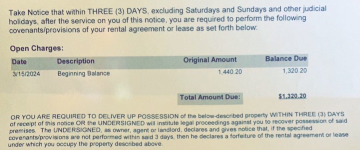 Yesterday my landlord gave me a letter informing me that, on top of my May rent of $1590, I have 3 days to pay an additional $1320 (they haven't really said why, we assume past late fees) or face eviction Venmo: @ Maelee-Johnson PayPal.me/maeleeJ ko-fi.com/maedaej