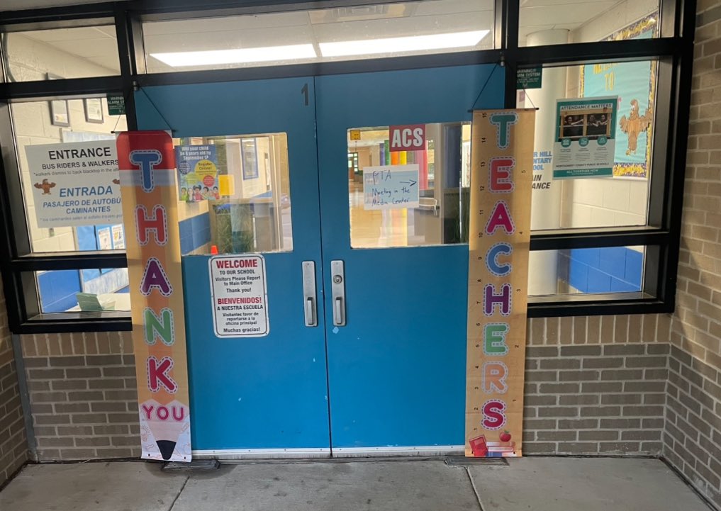 We feel the love from our parents and community. Thank you @FlowerHillPTA for draping our doors with gratitude. What an awesome village we have?!