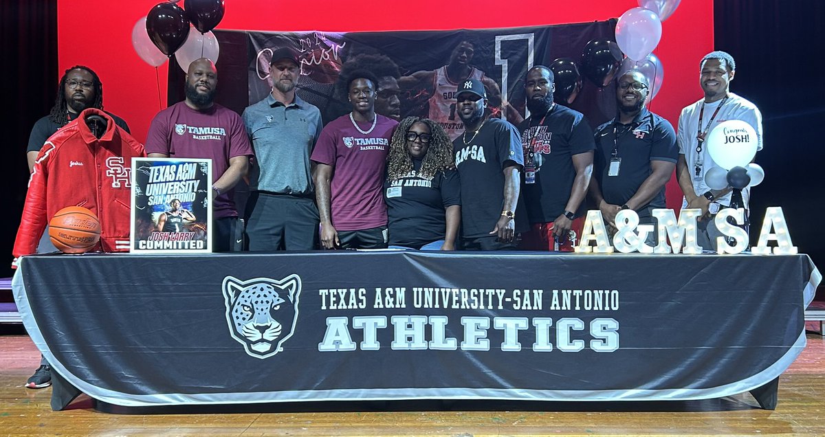 South Houston Basketball (@sohobasketball) on Twitter photo Congratulations to Josh Larry (<a href="/JoshLarry18/">Josh Larry</a>) on signing to play basketball for coach (<a href="/ChrisDial79/">Chris Dial</a>) at Texas A&M San Antonio (<a href="/TAMUSA_MBB/">Official TAMUSA Men's Basketball</a> ). Your dedication, skill, and hard work have paid off, and we're excited to celebrate this moment with you. Continue to win the day everyday. Congratulations to Josh Larry (<a href="/JoshLarry18/">Josh Larry</a>) on signing to play basketball for coach (<a href="/ChrisDial79/">Chris Dial</a>) at Texas A&M San Antonio (<a href="/TAMUSA_MBB/">Official TAMUSA Men's Basketball</a> ). Your dedication, skill, and hard work have paid off, and we're excited to celebrate this moment with you. Continue to win the day everyday.