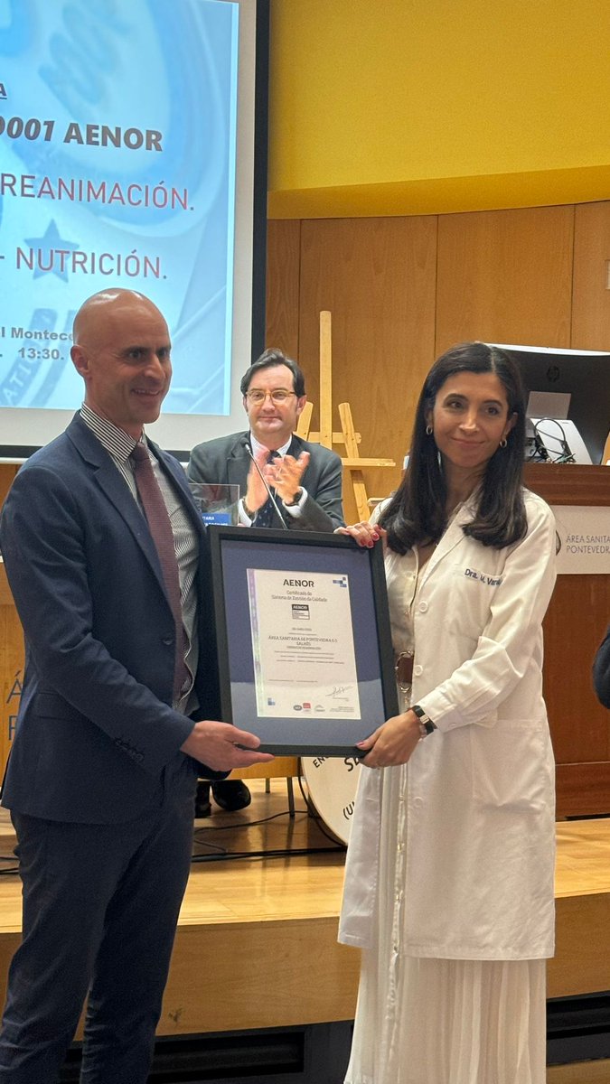 @MarinaVarelaDu1 @AENOR Certifica con la norma ISO 9001 la Unidad de Reanimación del Complejo Hospitalario Universitario Pontevedra @ponsalsergas @SanidadeXunta @ACIS_sergas 🏥@SCISEDAR @GtipoS @sedar_es @JG_Anestesia @ry_susana @Jflores19712023 @CrespoDiz @jturnesv @modefi