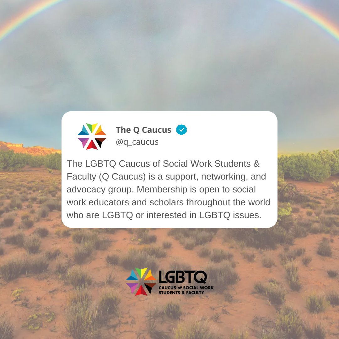 Become a member of the LGBTQ Caucus of Social Work Students & Faculty! We host events throughout the year, offer networking opportunities (including having a Google Group listserv), and create an annual job market book for those on the job market. qcaucus.com/membership
