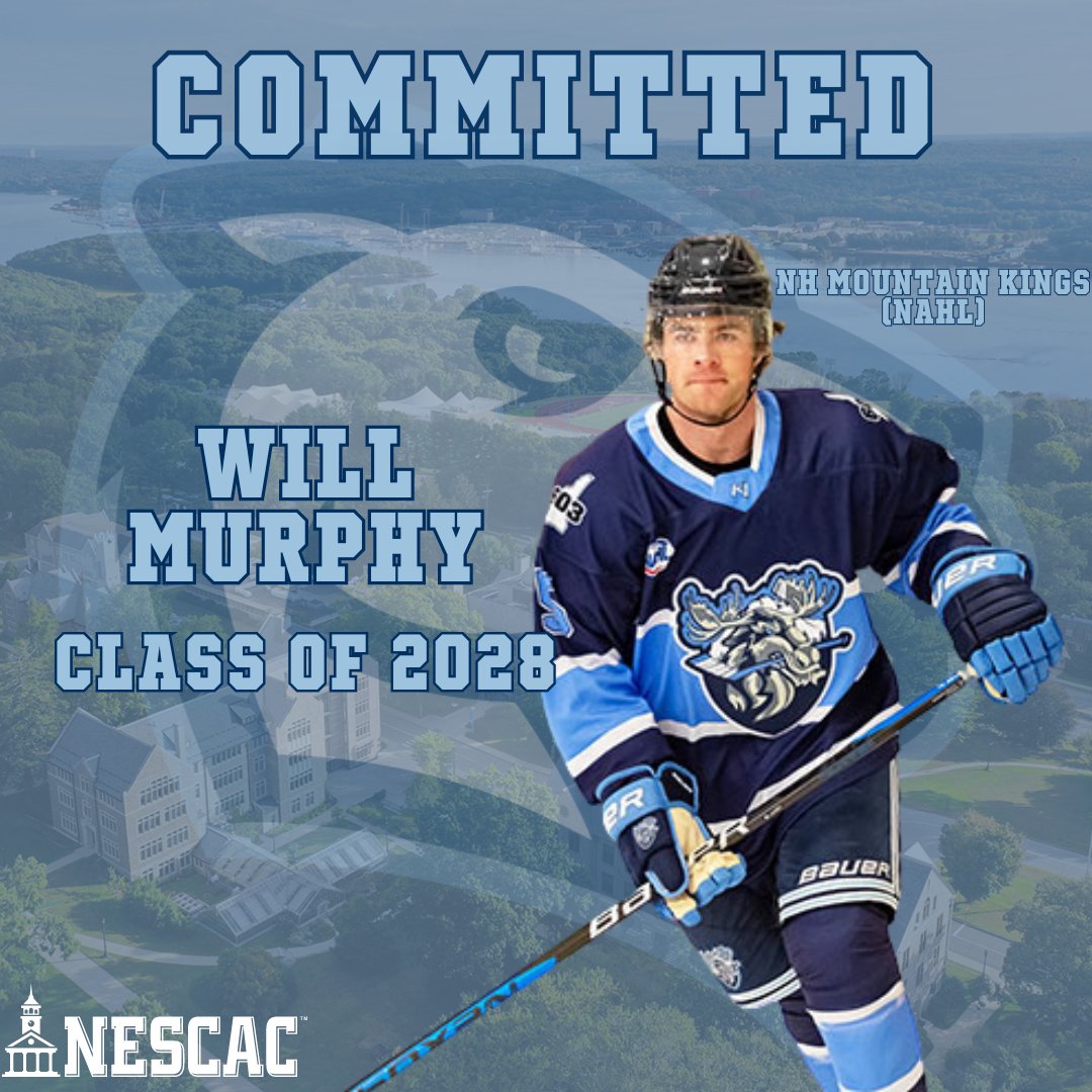 ConnCollegeMHKY's tweet photo. Please join us in welcoming the class of 2028 to our Camel Hockey Family. Starting us off is defenseman, Will Murphy from the NH Mountain Kings. Will is a Massachusetts native, who attended the Roxbury Latin School and Deerfield Academy. Welcome to Camel Country Will! #GoCamels https://t.co/pDOBAjyQd0