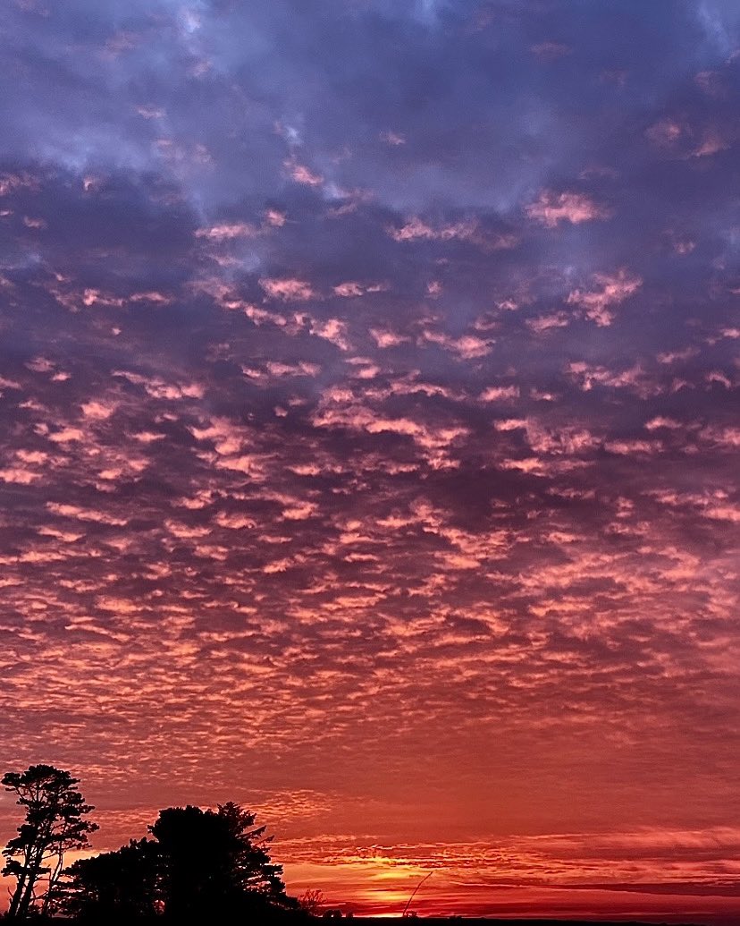 Mammatus red clouds #sunset #kernow #xornwall @beauty_cornwall 💕