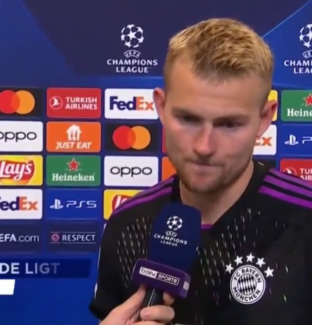🚨🚨🎙️| Matthijs De Ligt: “This is a shame. The linesman said to me sorry I made a mistake.”