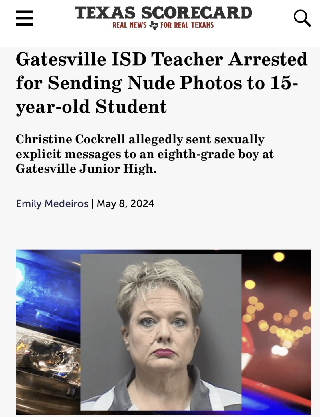 junior real nude 🚨Another one… Eighth-grade teacher in @GatesvilleISD  arrested for sexting and sending nude pics to a 15-year-old student.  Christine Cockrell admitted messaging multiple students on Instagram. ➡️  https://t.co/g3ghOoqfTr https ...