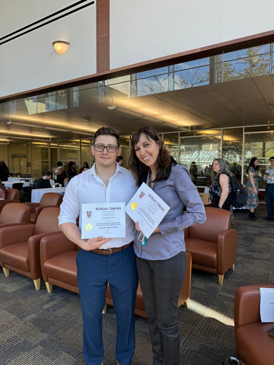 Verdu Lab (@verdulab) on Twitter photo Proud to accept an award for Excellence in Graduate Supervision from the FHS Graduate plenary and along with Outstanding Achievement awards for <a href="/MarkWulczynski/">Mark Wulczynski</a> and U.K.!
Mark was also a finalist in the short oral presentation competition!
<a href="/MacDeptMed/">McMaster University Department of Medicine</a> <a href="/mcmastersgs/">McMaster SGS</a> @FFDHRI Proud to accept an award for Excellence in Graduate Supervision from the FHS Graduate plenary and along with Outstanding Achievement awards for <a href="/MarkWulczynski/">Mark Wulczynski</a> and U.K.!
Mark was also a finalist in the short oral presentation competition!
<a href="/MacDeptMed/">McMaster University Department of Medicine</a> <a href="/mcmastersgs/">McMaster SGS</a> @FFDHRI