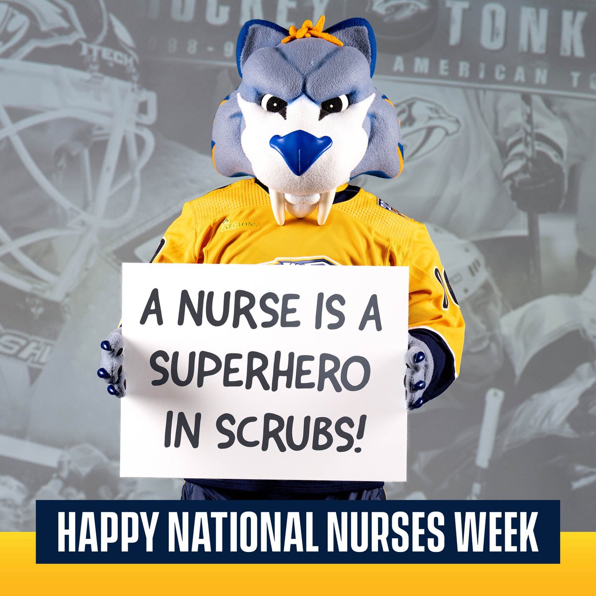 PredsFoundation's tweet image. It’s National Nurses Week, and we want to give a HUGE shoutout to SMASHVILLE’s nurses! Thank you for all you do! We appreciate you! 

Tag a nurse below to show them your thanks!