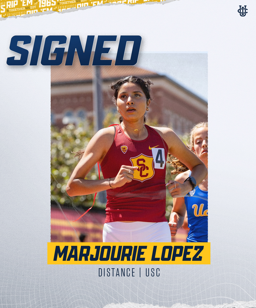 Another one for the distance crew! 👏 We are so excited to welcome Marjourie to the Anteater family! #TogetherWeZot