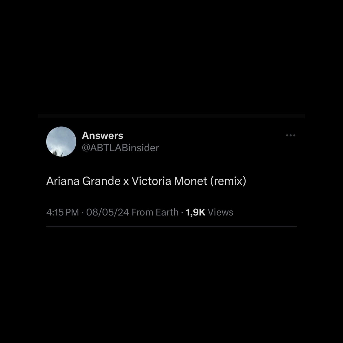 🚨 Insider says there is a collaboration between Ariana Grande &amp; Victoria Monét on the way.