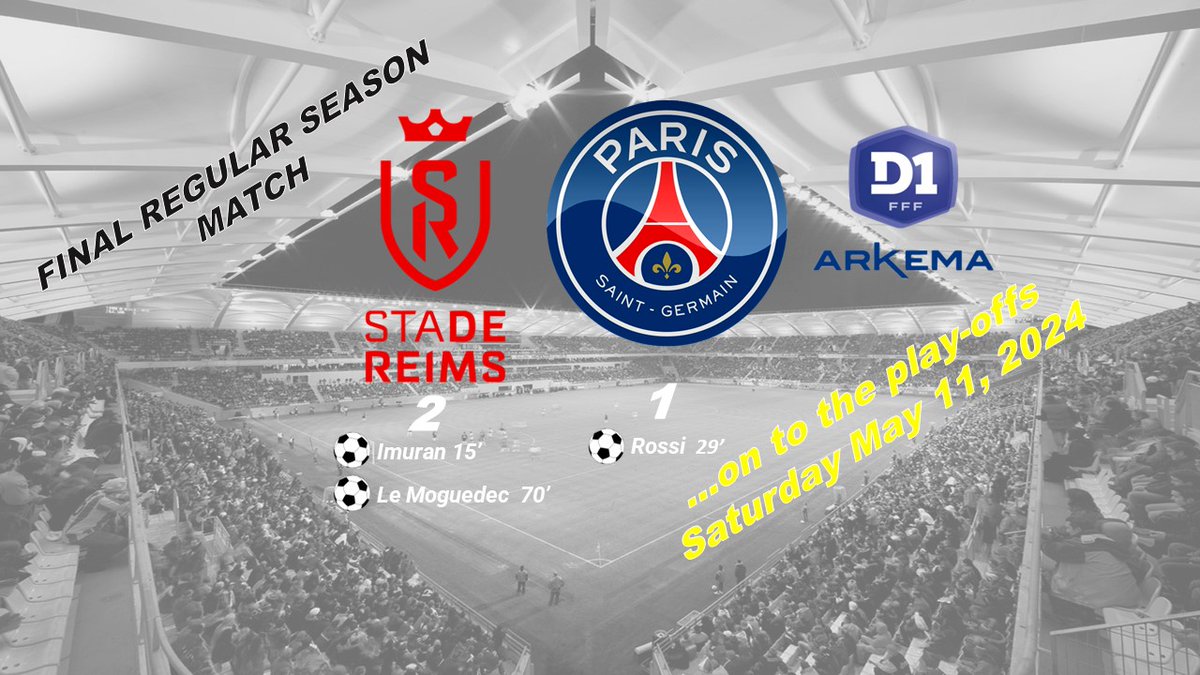 😐 and on the the 1st EVER @D1Arkema play-offs ALLEZ @PSG_Feminines
