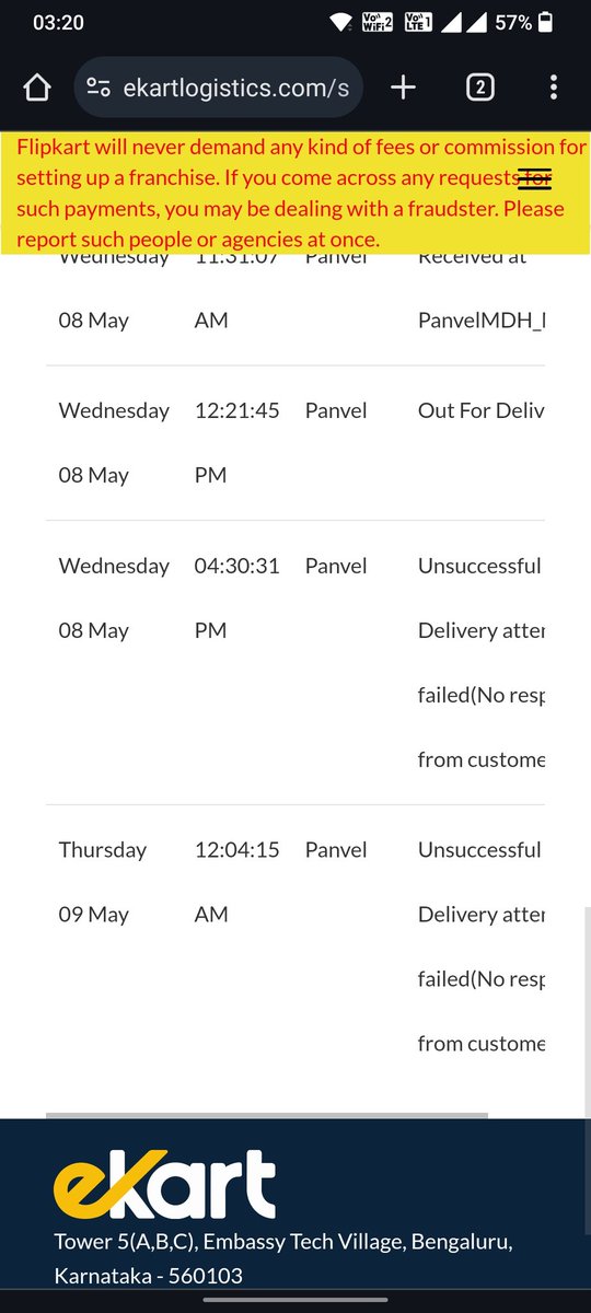 @ekartlogistics  despite I called upfront to delivery guy a message from EKART that customer not responded is so unprofessional..need some action here FMPP2309090206
