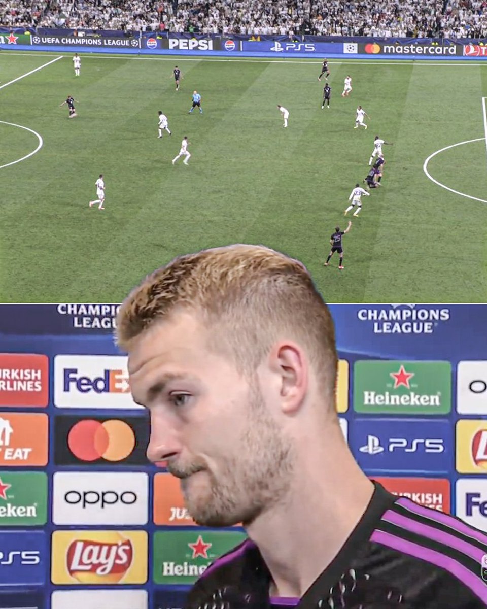 ESPNFC's tweet photo. "The linesman said to me: 'Sorry, I've made a mistake.'"

Matthijs de Ligt after Bayern's Champions League semifinal defeat to Real Madrid 😮 https://t.co/O8ZCCyt9K3