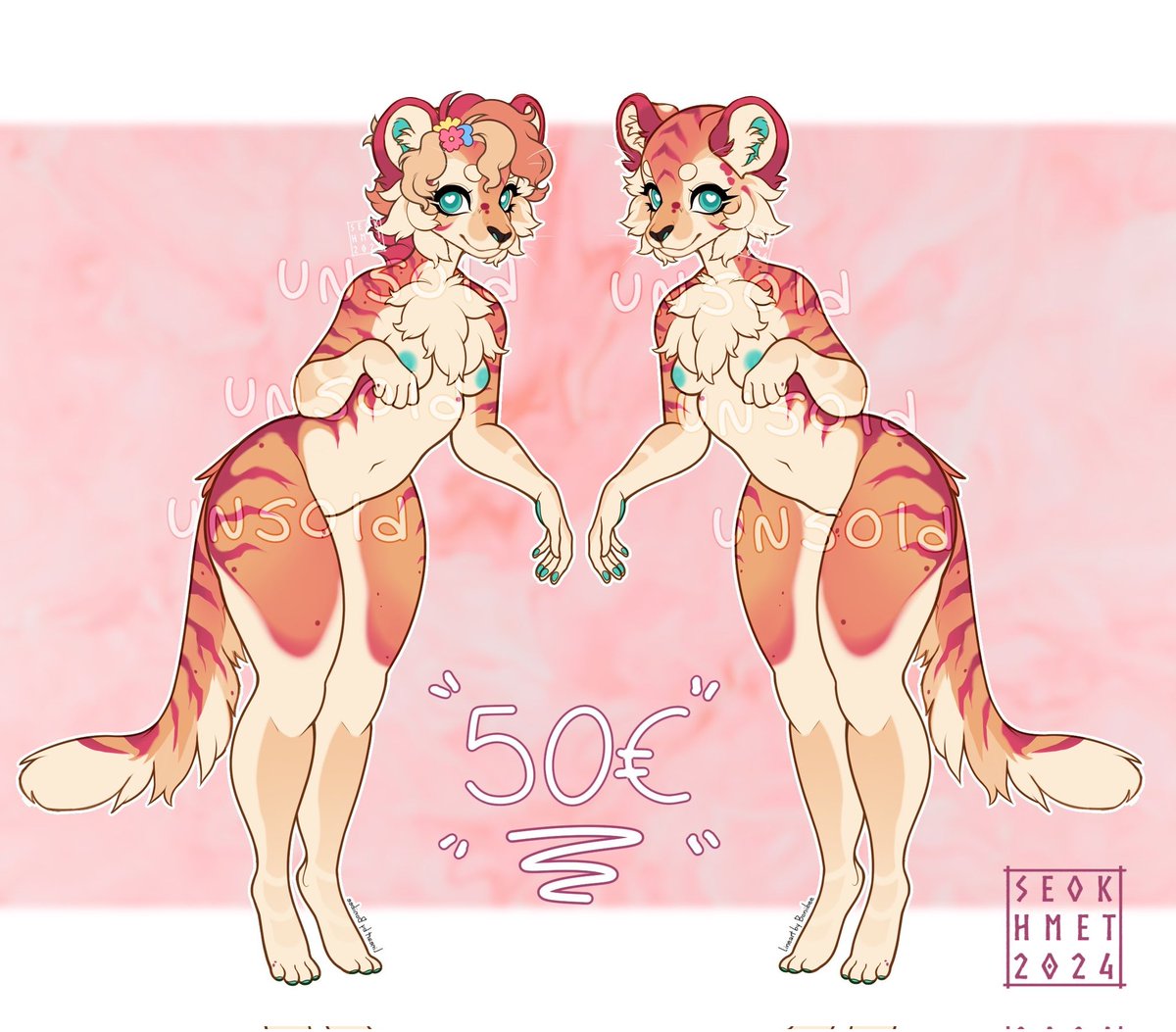 Next on the furry adopt series: Strawberry Tiger
( base by @Boniibee)