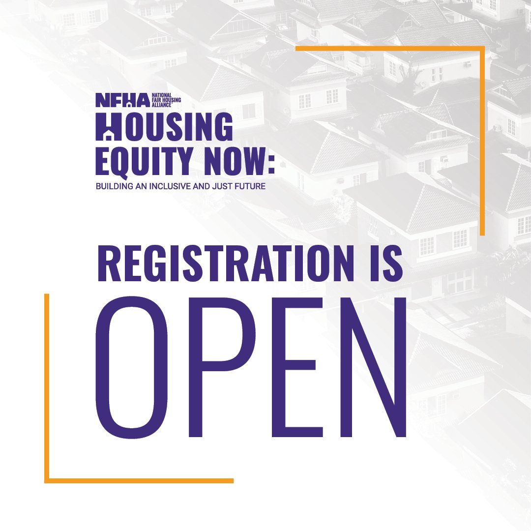 🏠 Exciting news! Registration is now open for NFHA's 2024 National Conference: Housing Equity Now: Building an Inclusive and Just Future. Join us as we explore pathways to a fairer housing landscape. Don't miss out - secure your spot today! #NFHA2024 bit.ly/3ydLZIT