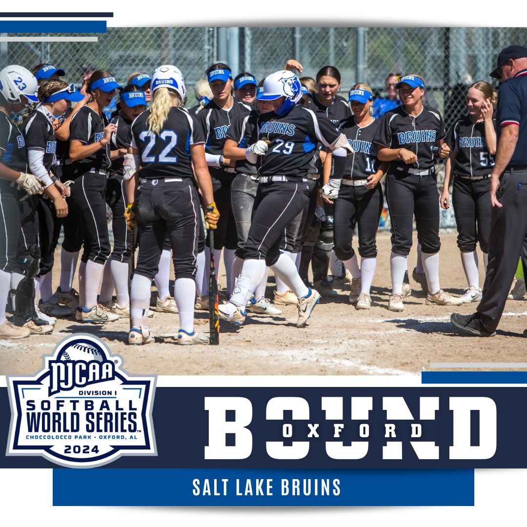 The Bruins are headed to the 🚢! Salt Lake defeats Southern Idaho for a spot in the 2024 #NJCAASoftball DI World Series! 🎟️👊 njcaa.org/sports/sball/2…