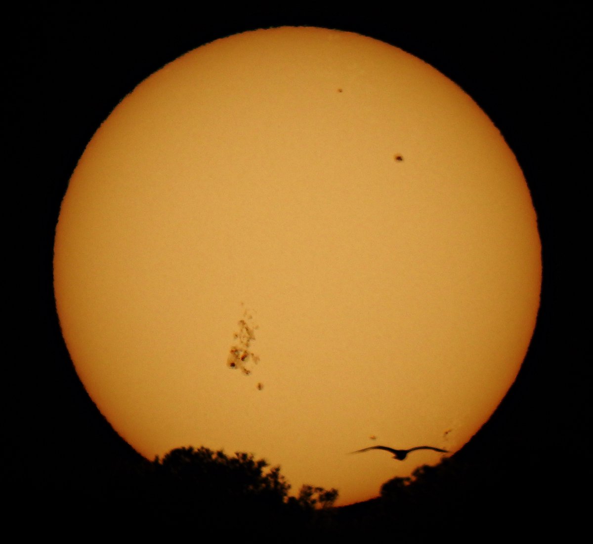 Puesta de Sol hoy #cielosESA #PlanetarioFoto....