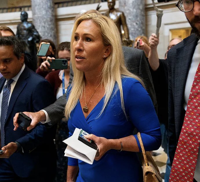 BREAKING: MAGA Congresswoman Marjorie Taylor Greene forces a controversial vote to oust Republican Speaker Mike Johnson — throwing Congress into chaos and proving that Republicans cannot govern.

Please retweet and ❤️ if you think that the Republican Party is a total political