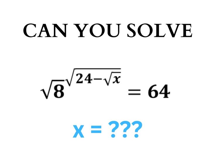 Nice question for you...⭐⭐⭐.
Question:
Try to find the value(s) of x?
#mathe.#Maths.#Algebra.#Geometry.#Calculus.#ProblemSolving.#test.#Exams.#puzzle.#Science.#evaluation.#solve.
#ریاضی.#ریاضیات.