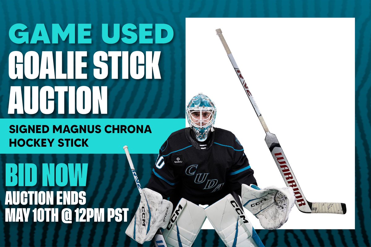 Magnus Chrona’s Game-Used and Signed Stick is up for Auction! 🏒 Bid Now: sharksproshop.com/auctions