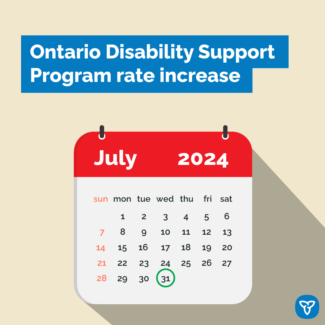 This July, ODSP rates are going up by 4.5% to better support people with disabilities. Since September 2022, our government has raised the rate nearly 17%!

Learn more at ontario.ca/ODSP
 
#ODSP #RateIncrease