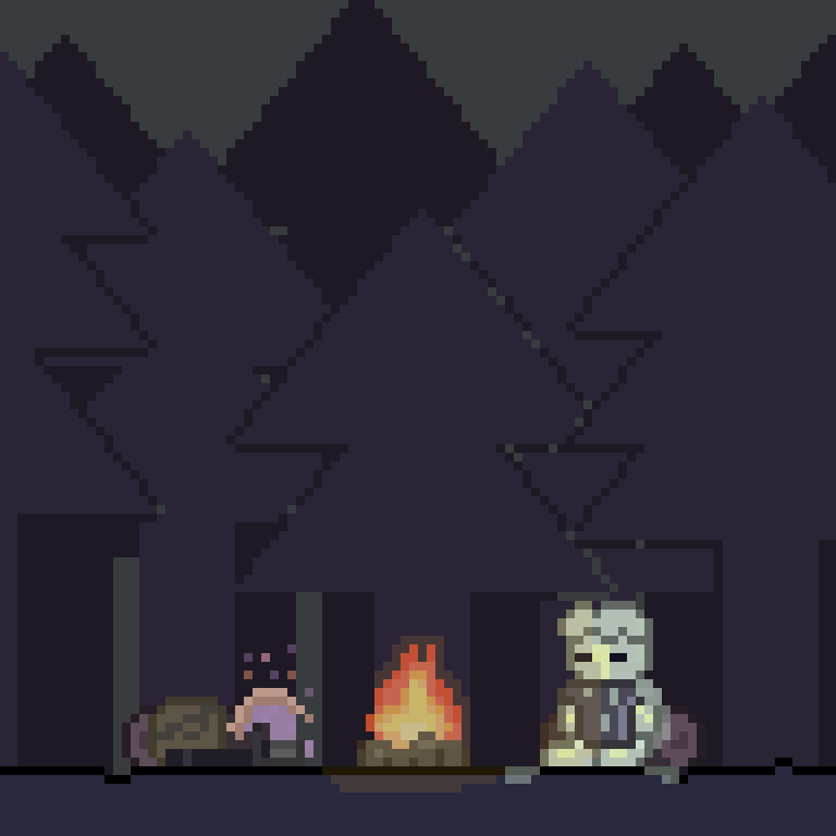 A long day needs a good campfire

#originalcharacterart  #aseprite #pixelart