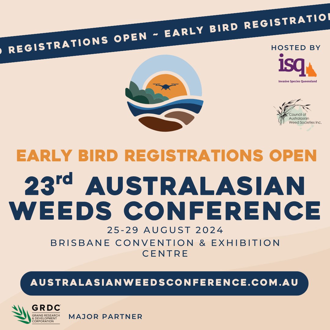 A healthy environment & habitat for wildlife is important, and feral pests & plants can have a huge detrimental environmental impact. The 23rd Australasian Weeds Conference in Brisbane from 25-29 August is open for registrations - learn more: icebergevents.eventsair.com/awc24/ @thegrdc