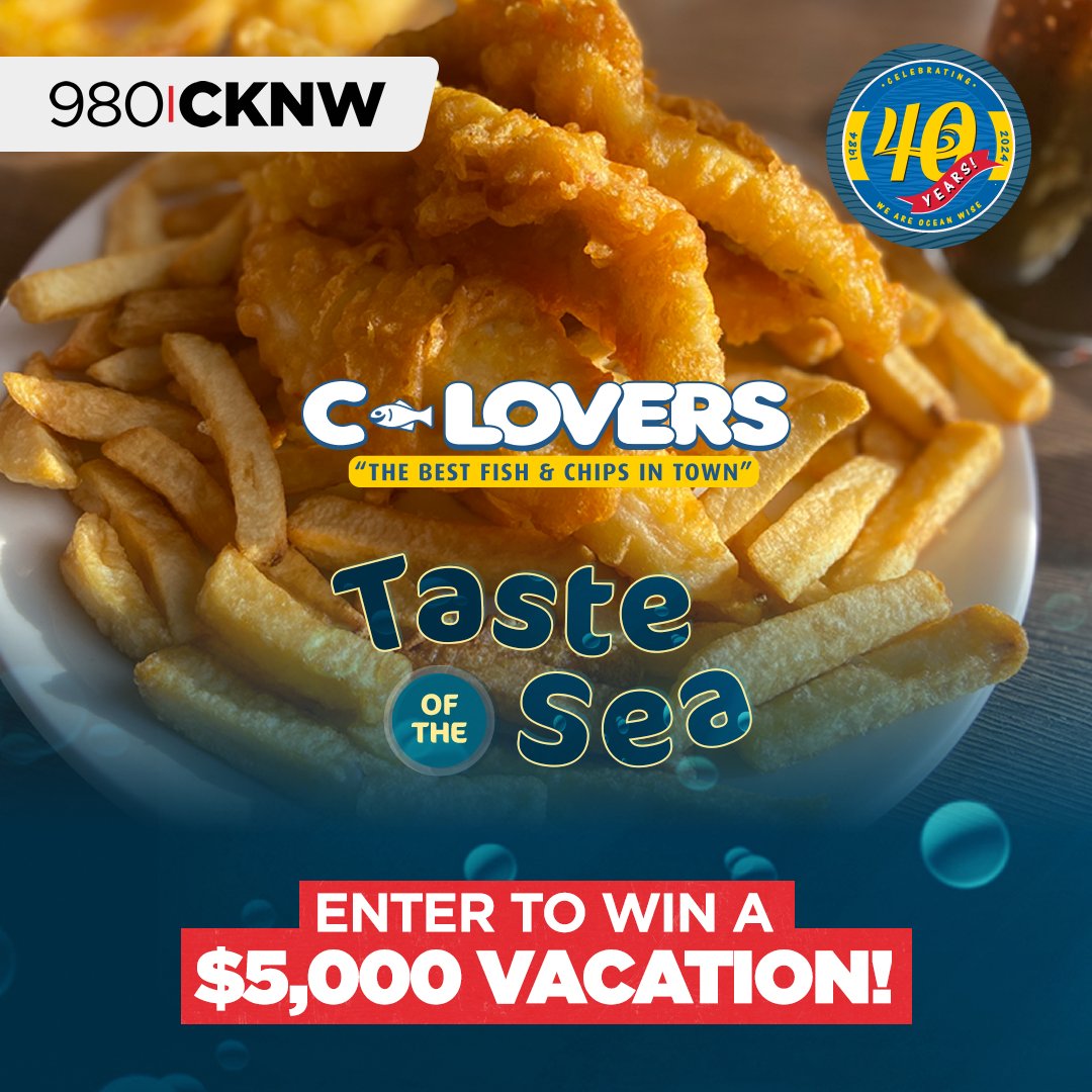 Coming up on 980 CKNW! Your chance to win a $50 C-Lovers Gift Card and qualify for the Taste of The Sea $5,000 Vacation Grand Prize! Listen for your cue to call! This is the final week to qualify, Mornings With Simi will announce the winner Monday May 13th trib.al/RhioLok