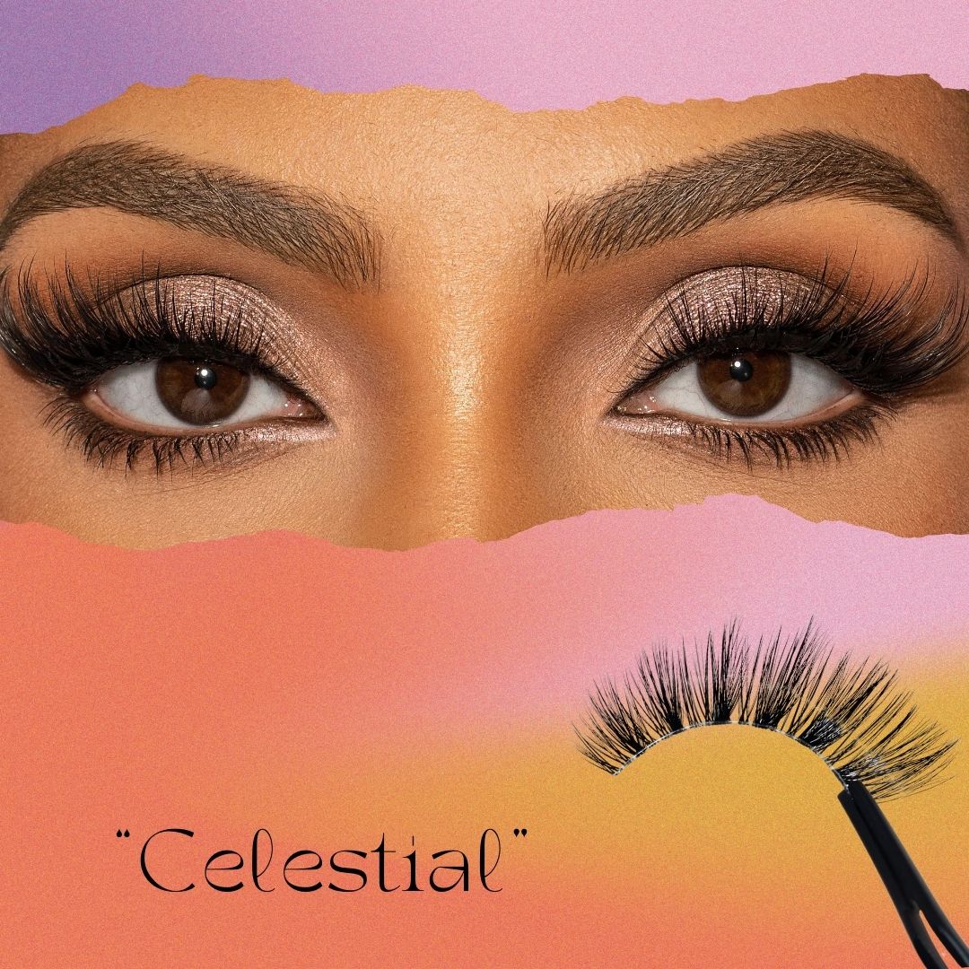 The "Celestial" lash brings your lashes to life! With a cruelty-free design, cat eye tapering, and long wispy ends, these lashes are a must-have. 💖 

Lightweight, invisible band, and flattering on all eye shapes - it's no wonder Celestial is a celebrity favorite! 👀