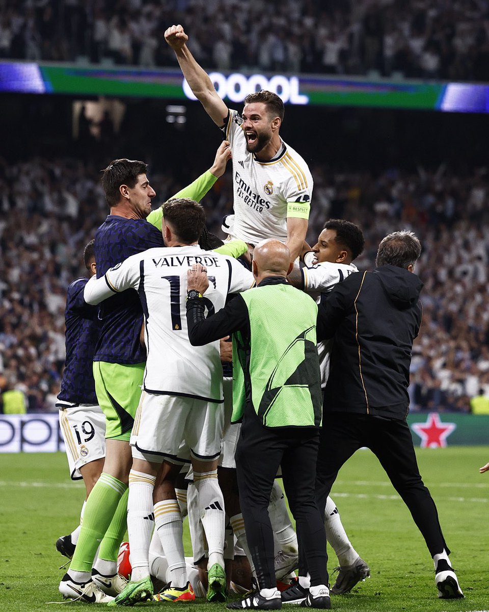 Enhorabuena chicos!!
Que alegria ser del Real Madrid! 🥰🤍
<a href="/realmadrid/">Real Madrid C.F.</a> 

A por la Final 💪🏾