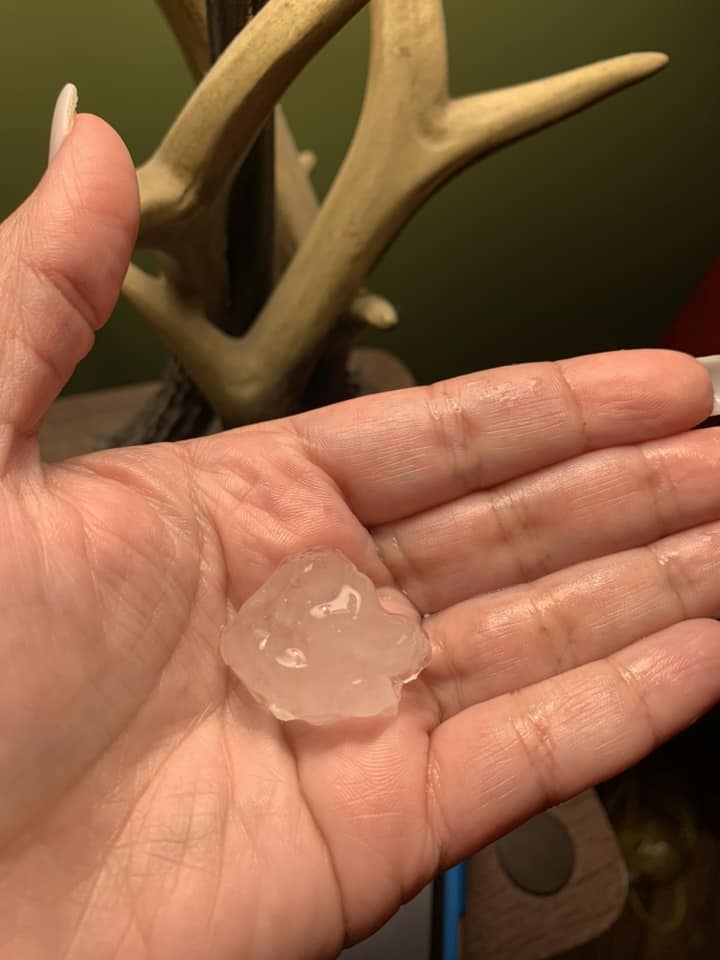Jannell Brooks tells me she had a quarter to golf ball-sized hail in Pembroke at 5pm. #scwx #Ncwx @NWSWilmingtonNC