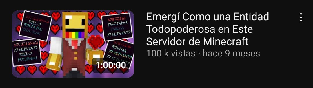 Hoy llegó a los 100k mi primer videito 🥺