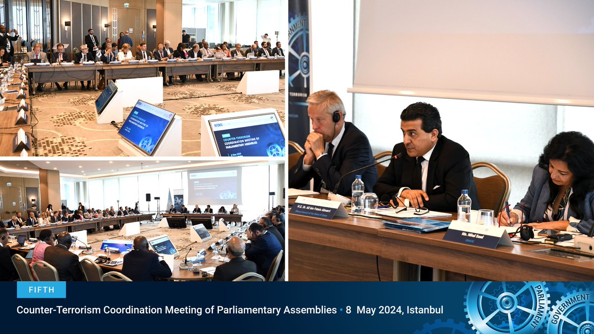 The Fifth #CounterTerrorism Coordination Meeting of Parliamentary Assemblies, organized by @un_oct w/ @oscepa & @shuraqatar concluded. 80+ participants discussed key terrorism trends and how to ensure #HumanRights compliant CT efforts PRESS RELEASE ➡️ bit.ly/OCT-MEDIA