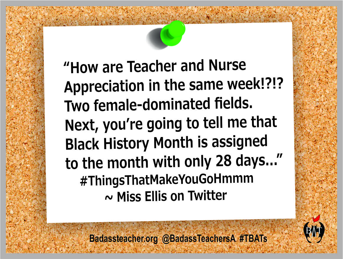 Happy #TeacherAppreciationWeek and #NursesAppreciationWeek  But, wow, don't they both deserve their own week??? #TBATs