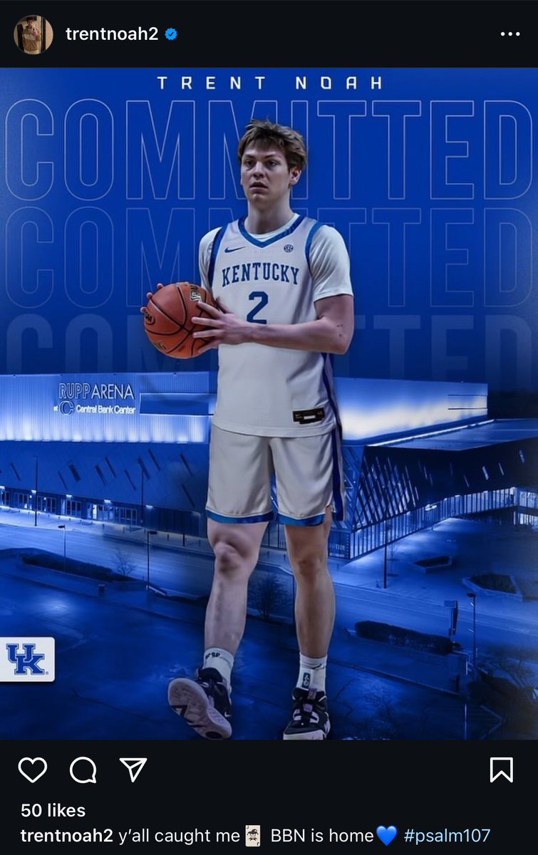 Trent Noah makes it official on IG! “BBN is home 💙”