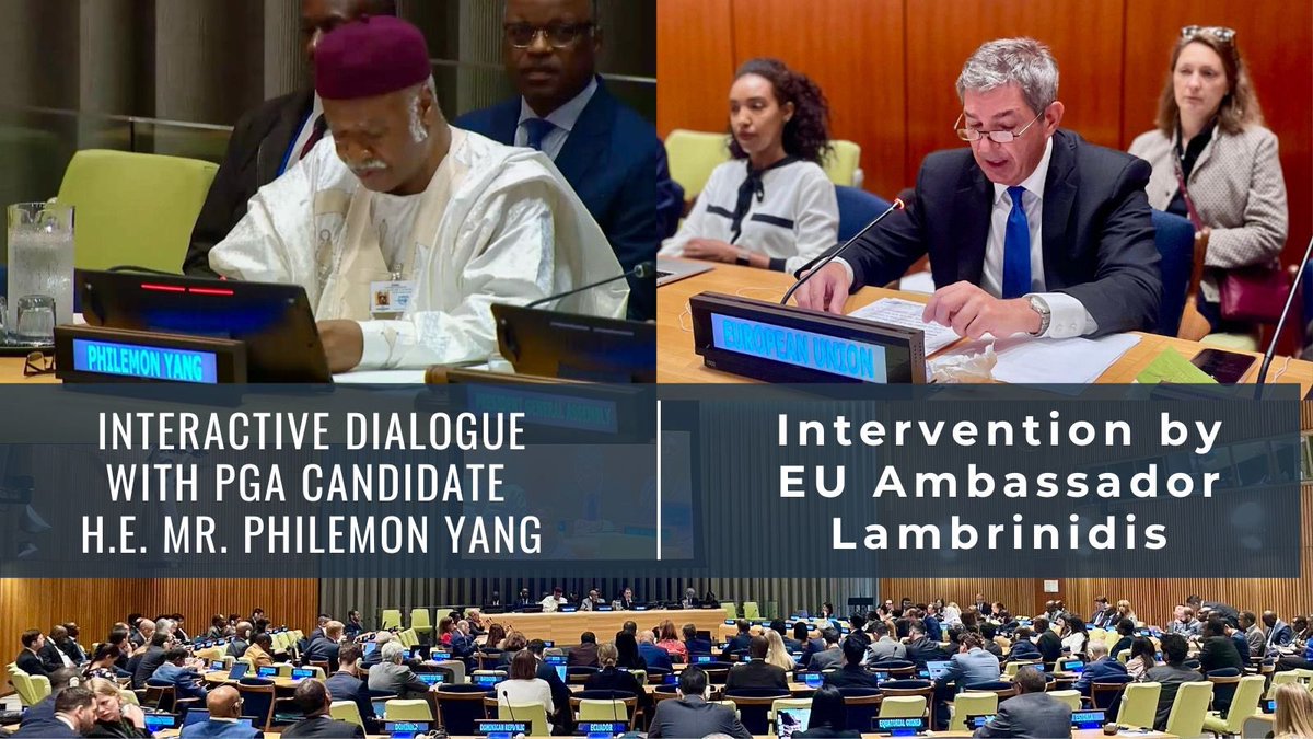 Dear Philémon Yang, “unity in diversity,” the theme you have chosen for your candidacy to the office of 🇺🇳GA president, is the 🇪🇺EU’s motto too! You can count on the EU’s support in your efforts to build trust and ensure that the UNGA delivers for all.