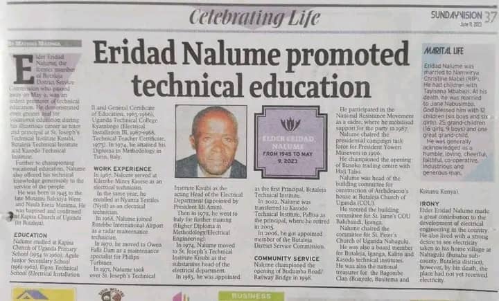 lyadamoses1's tweet photo. It's exactly one year &a day since #Butalejaz legend behind #BudumbaBridge #TechinicalEducation went 2 be wz the Lord, continue Rip @Mukulaa @emmanuel_dombo @KagutaMuseveni @AMufumbiro @UBTEBOfficial @NRMOnline @MEMD_Uganda @Educ_SportsUg @ubctvuganda @TonyOwana @newvisionwire https://t.co/Yse1D1ZwO9