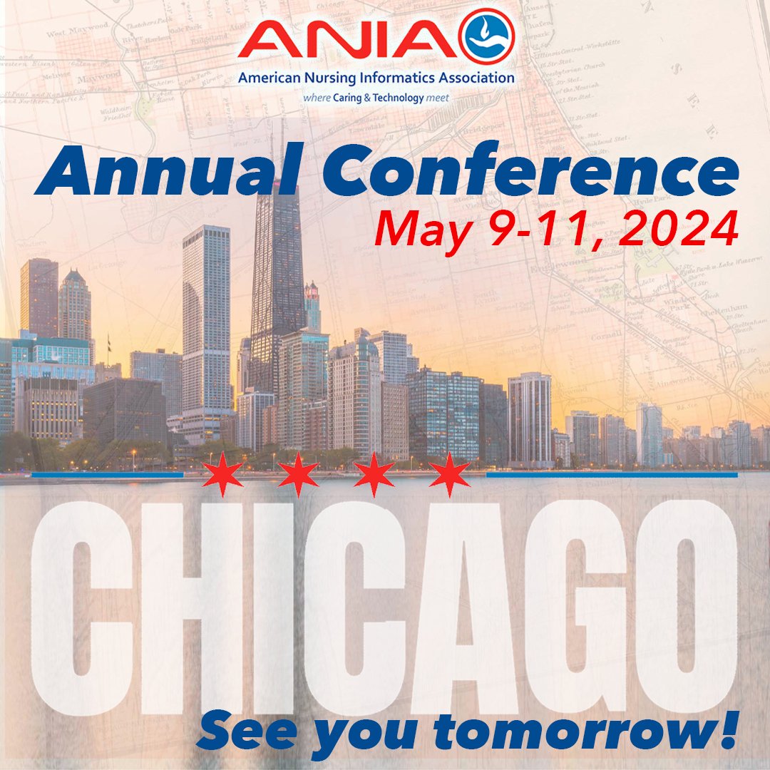 We can't wait to see you tomorrow in Chicago for ANIA's 2024 Annual Conference! 

#NursingInformatics #Conference #Chicago