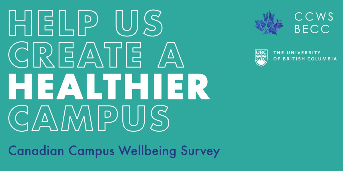 Faculty and staff at #UBC are invited to take the Canadian Campus Wellbeing Survey (CCWS) to help shape health and wellbeing at UBC. pair.ubc.ca/surveys/ccws-s…