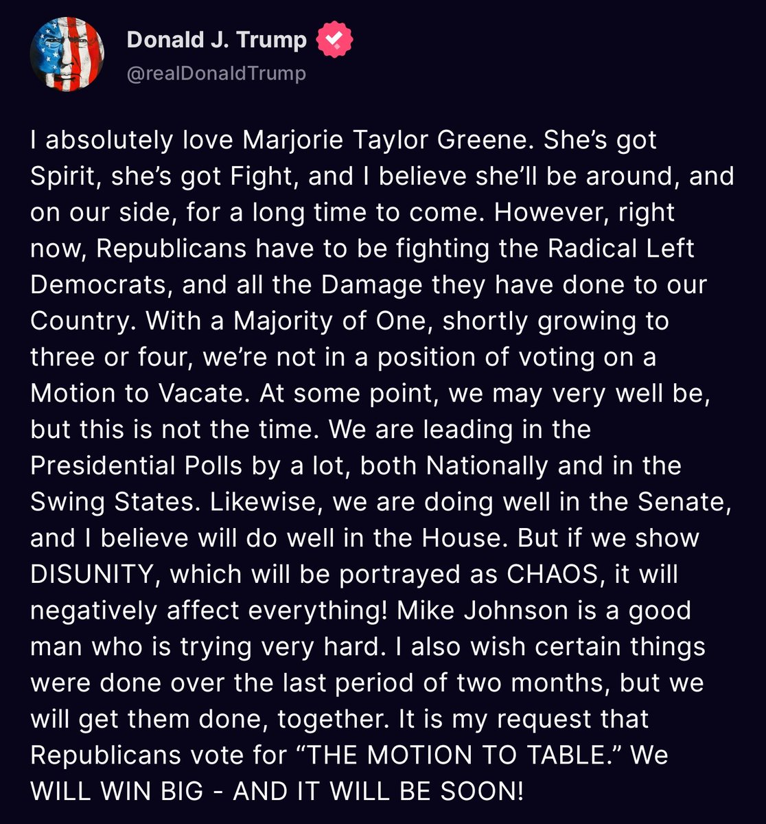 💥💥💥BOOOOOM TIME💥💥💥
We WILL WIN BIG - AND IT WILL BE SOON!
🦅🇺🇸A Message from Our President🇺🇸🦅

I absolutely love Marjorie Taylor Greene. She’s got Spirit, she’s got Fight, and I believe she’ll be around, and on our side, for a long time to come. However, right now,…