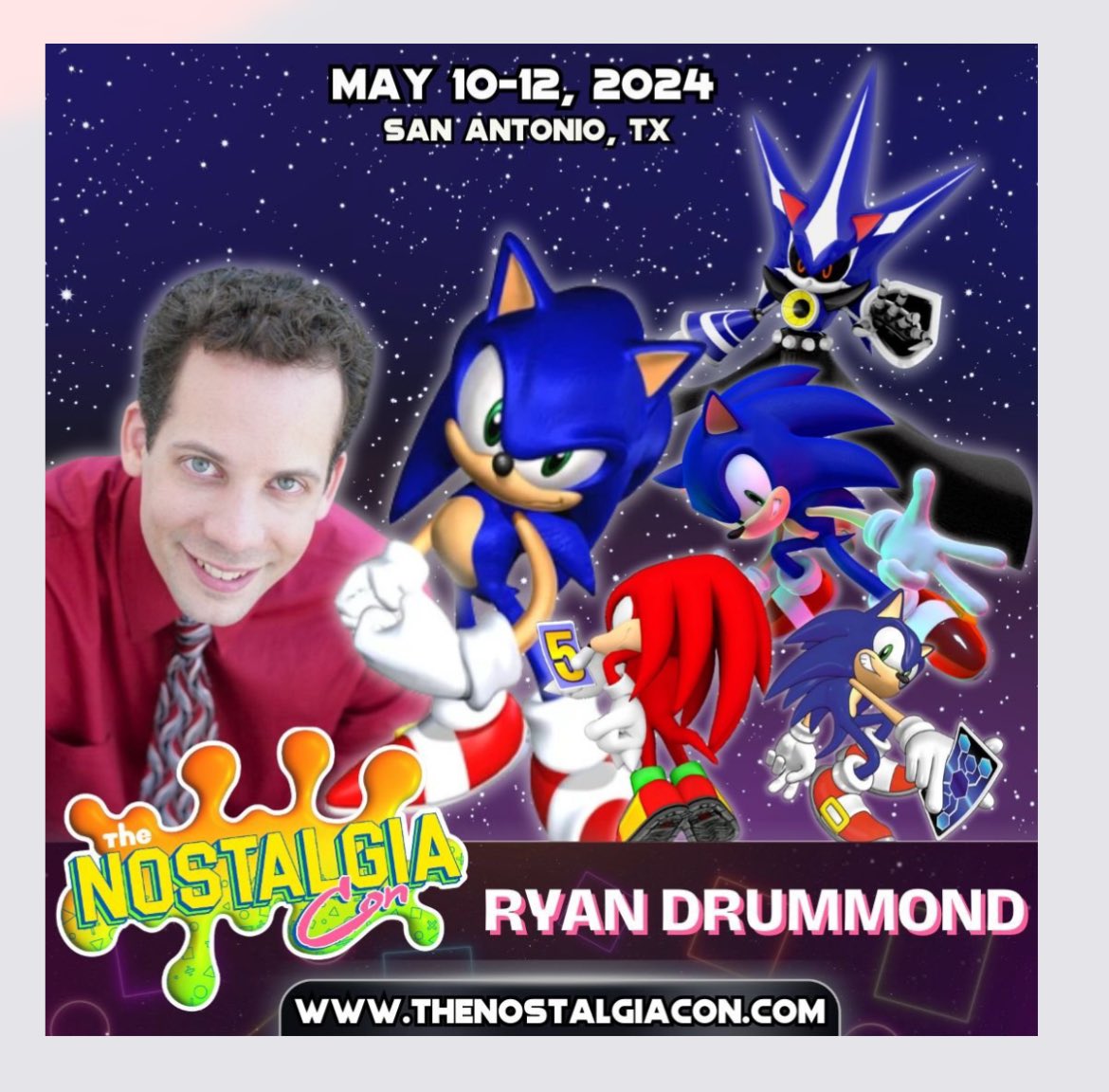 Kind of NOSTALGIC of NostalgiaCon San Antonio to use a picture of me from 2001 in my advert. 🤣 This is what I looked like when I was actually recording Sonic lines. 😃See you this weekend, San Antonio!!!
