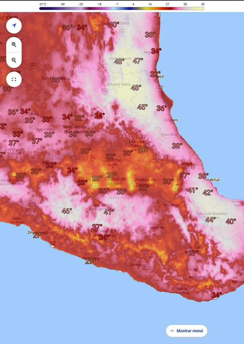 Gente sudorosa es oficial, actualmente Mexico es el país más caliente del mundo 🥵🥵🥵

Ciudad Valles es el lugar más caluroso del mundo en estos momentos.
Fuente: weather.com

#apagones #Teamcalor #Madrid
#CDMX #calor #Temperaturas #caluroso  #CambioClimatico #Mexico